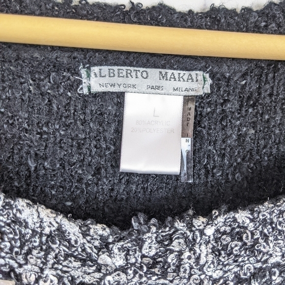 Alberto Makali Black Silver Studded Knit Sweater L - Picture 7 of 7